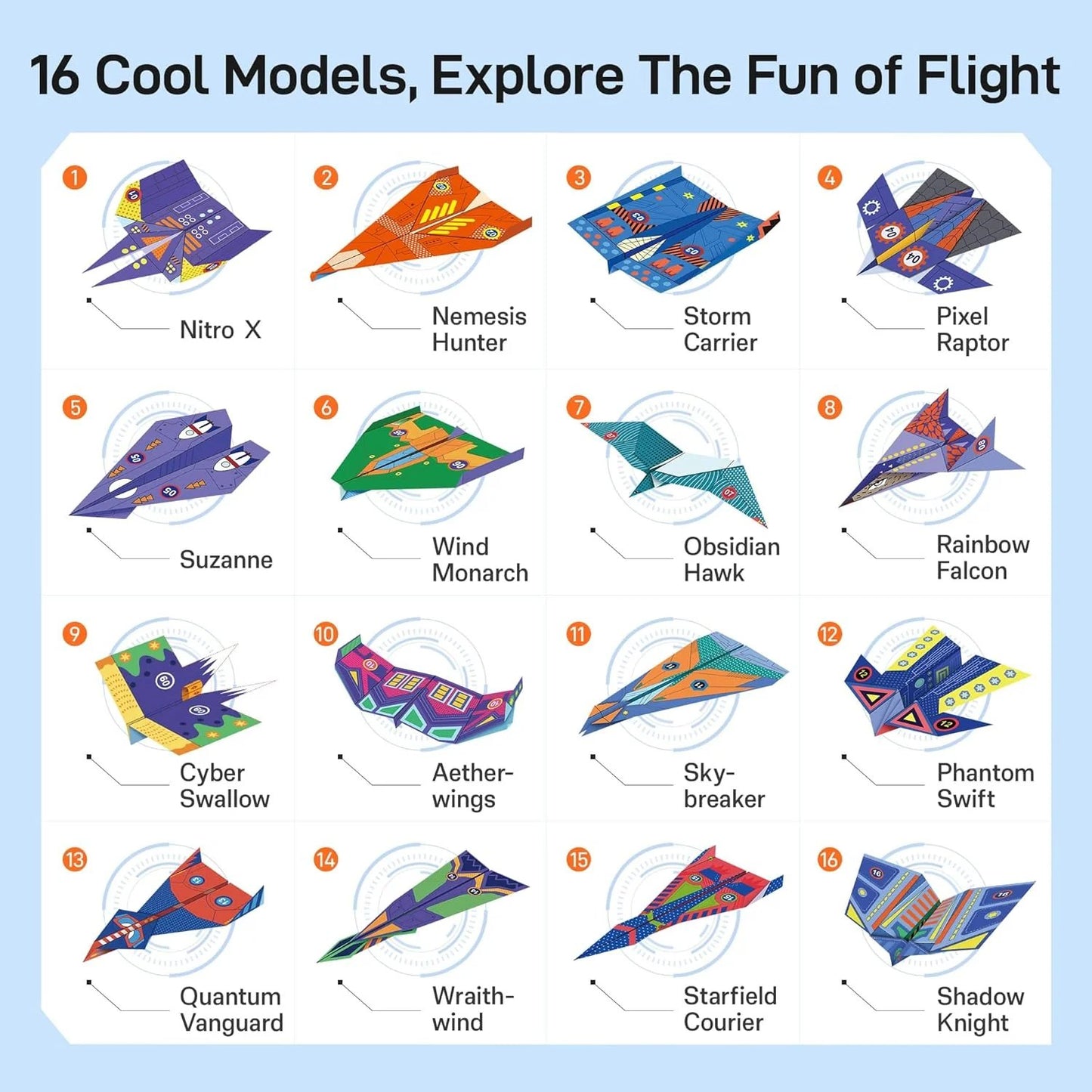 🎁Gift Idea Hot Sale 49% OFF🎄🛩️Creative DIY Paper Airplane Set For Kids