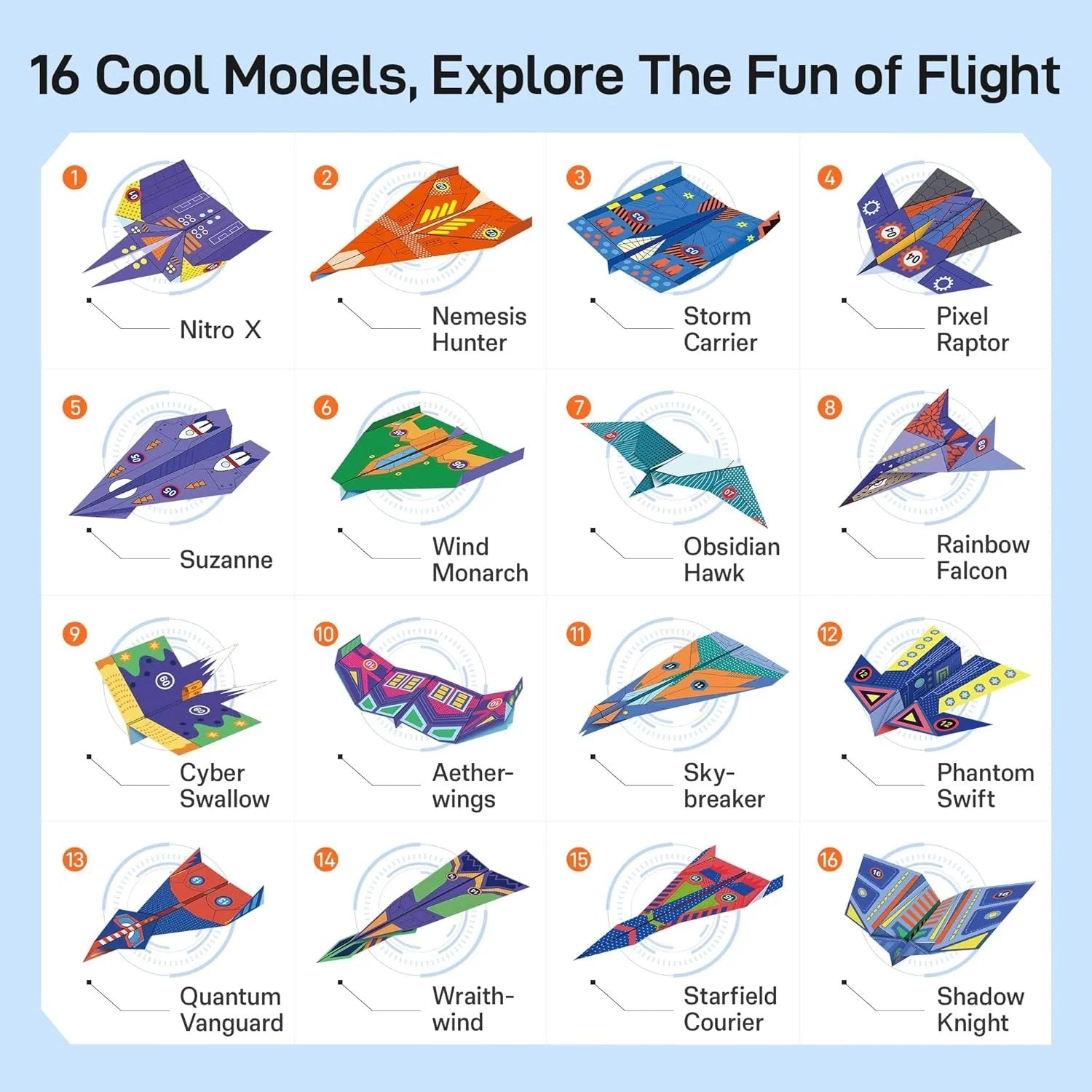 🎁Gift Idea Hot Sale 49% OFF🎄🛩️Creative DIY Paper Airplane Set For Kids
