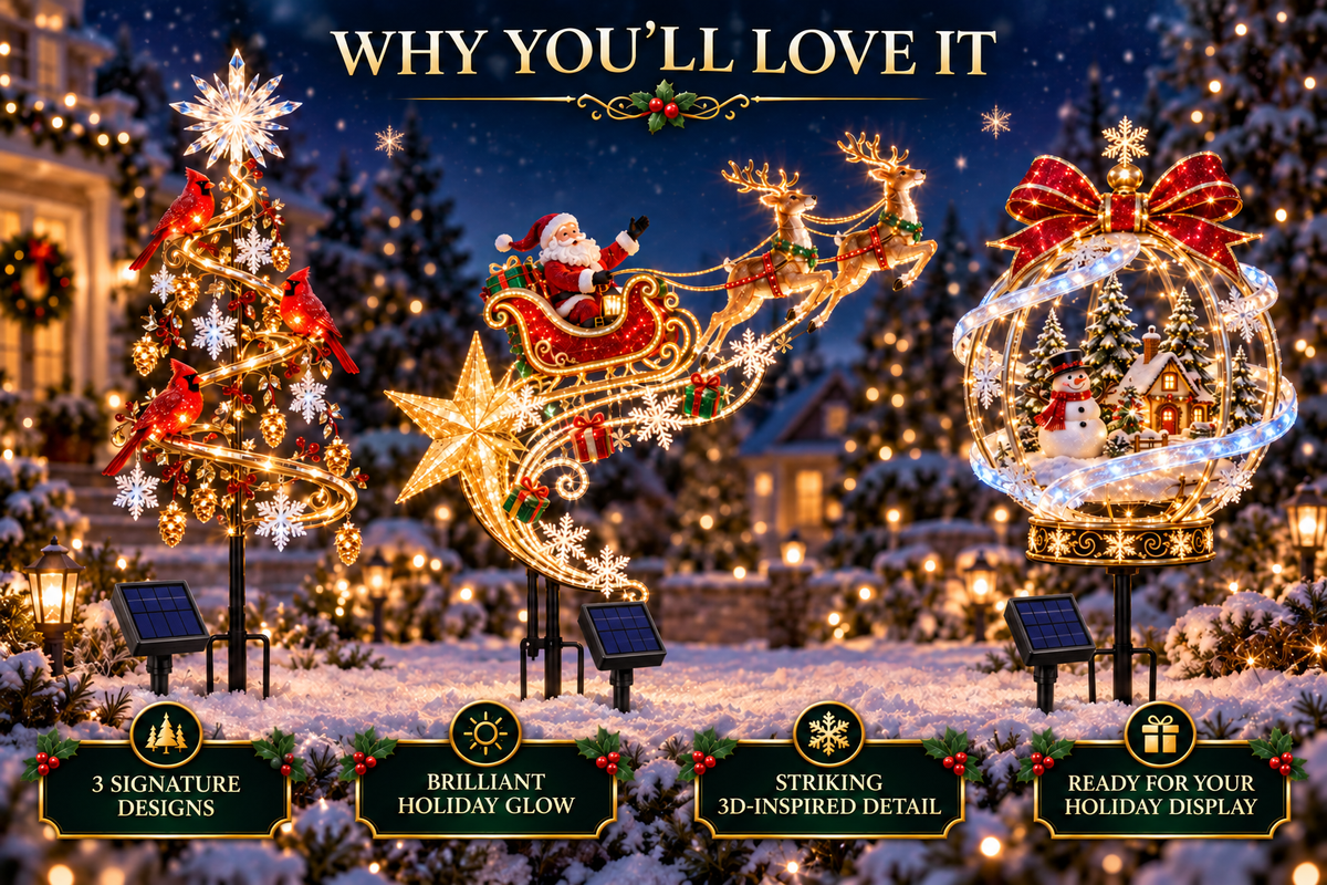 🔥Last Day 49% OFF - 🎄 Christmas Magic Lighted Garden Stakes – Enchanting Outdoor Holiday Yard Décor ✨