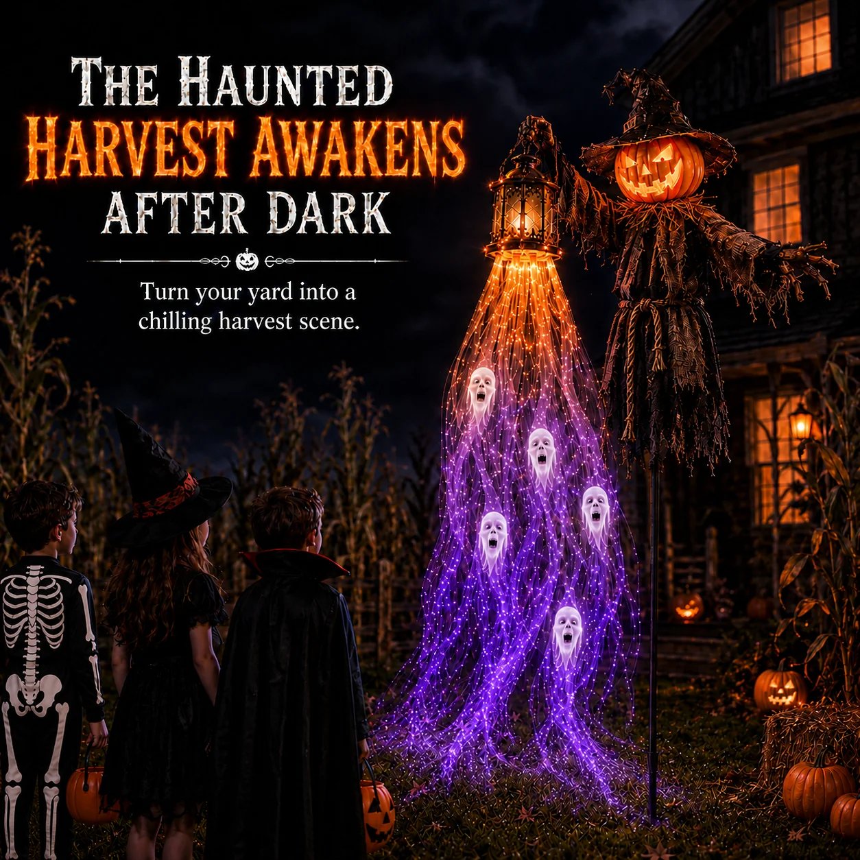 🔥 Today Only: 51% OFF 🎁Animated Halloween Headless Horseman Garden Light 💀