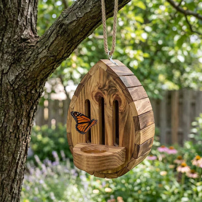 🎉Handmade Garden Butterfly House with Feeder Station🦋