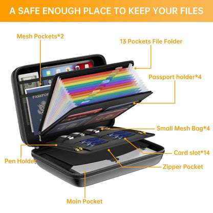 Fireproof File Organizer with Lock