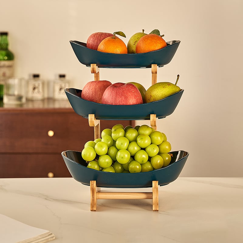 🍓2-Tier / 3-Tier Fruit Basket, Countertop Fruit Bowl(Includes Stand