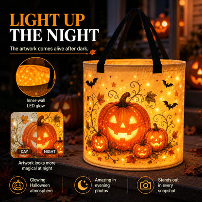 🎃Glow & Go™ LED Halloween Trick-or-Treat Candy Bag🍬