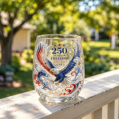 🦅Limited Edition 2026 USA 250 Years of Freedom Eagle Glass✨