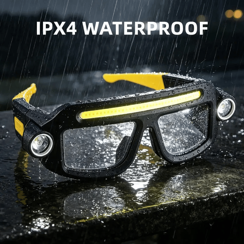 ⚡ Hands-Free LED Headlamp Glasses — 5 Lighting Modes for Work, Repairs & Outdoor Use