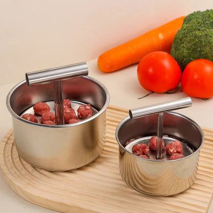 🔥😍 Kitchen Stainless Steel Meatball Mould – Premium 304 Stainless Steel, 6 or 12 Holes & Ergonomic Design
