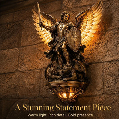 🔥LAST DAY 60% OFF⏰-St. Michael Guardian Angel Wall Light🕊️