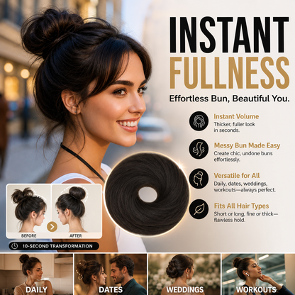 🏆🔥✨ Synthetic Messy Bun Hair Piece for Women, Curly Updo Scrunchie Extension for Instant Volume and a High Crown 💖