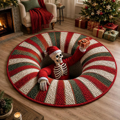 3D Santa Christmas Illusion Rug — Holiday Floor Decor