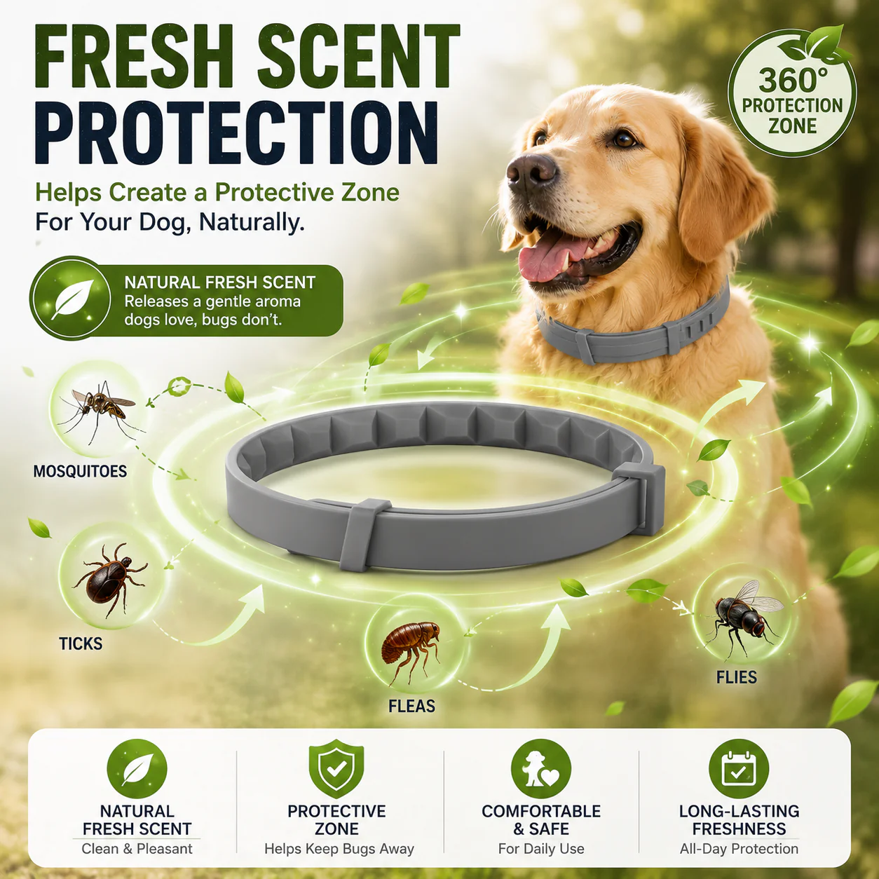 🐶50% OFF TODAY🛡️Adjustable Flea & Tick Collar for Dogs & Cats