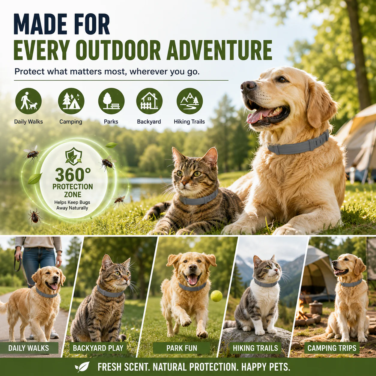 🐶50% OFF TODAY🛡️Adjustable Flea & Tick Collar for Dogs & Cats