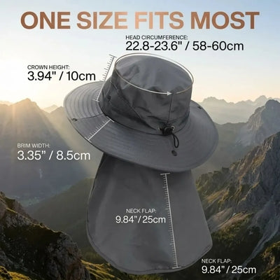 🔥 Hot Deal Fishing Sun Hat with Face Cover, Neck Flap & Breathable Mesh