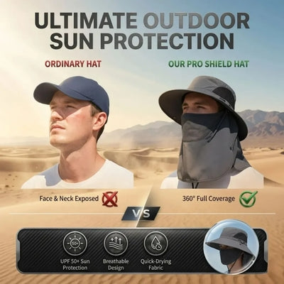 🔥 Hot Deal Fishing Sun Hat with Face Cover, Neck Flap & Breathable Mesh