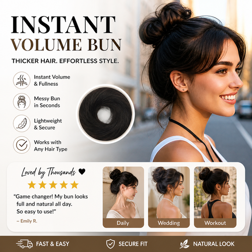 🏆🔥✨ Synthetic Messy Bun Hair Piece for Women, Curly Updo Scrunchie Extension for Instant Volume and a High Crown 💖