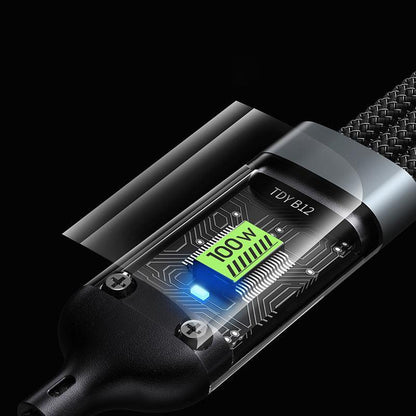 🎁Hot Sale 49% OFF⏳Transparent Luminous 3-in-1 Super Fast Charging Cable - clarioy