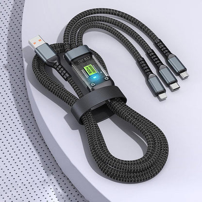 🎁Hot Sale 49% OFF⏳Transparent Luminous 3-in-1 Super Fast Charging Cable - clarioy