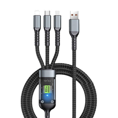 🎁Hot Sale 49% OFF⏳Transparent Luminous 3-in-1 Super Fast Charging Cable - clarioy