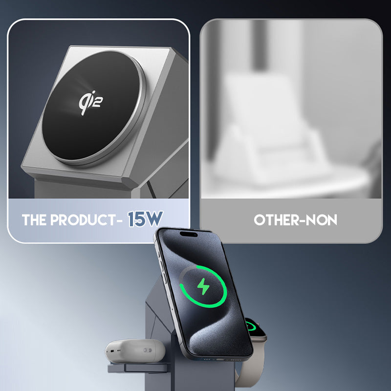 🔥Hot Sale Offers-3-in-1 Foldable Magnetic Wireless Charging Station