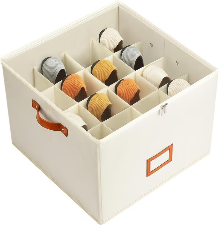 ⏰🔥LIMITED TIME 49% OFF! 👟 Fabric Shoe Organizer Storage Box – Foldable, Large Capacity, Dustproof & Breathable for Closet & Bedroom 🧺✨