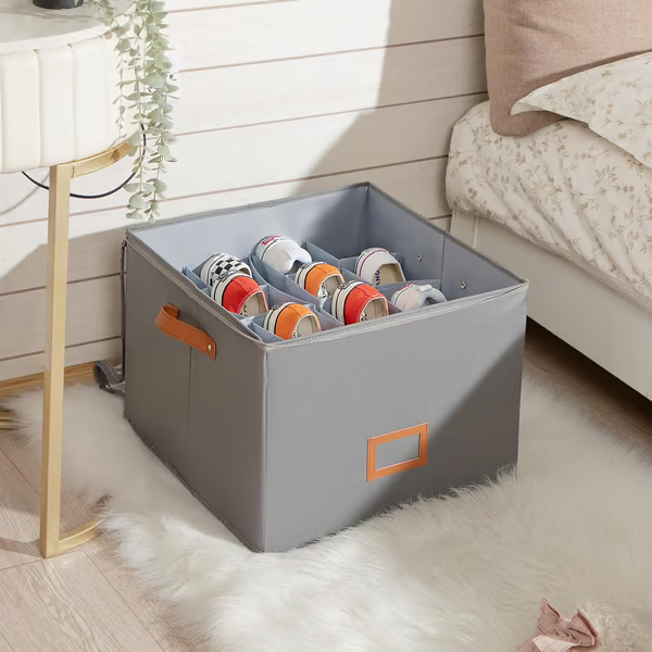 ⏰🔥LIMITED TIME 49% OFF! 👟 Fabric Shoe Organizer Storage Box – Foldable, Large Capacity, Dustproof & Breathable for Closet & Bedroom 🧺✨