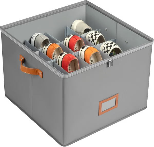 ⏰🔥LIMITED TIME 49% OFF! 👟 Fabric Shoe Organizer Storage Box – Foldable, Large Capacity, Dustproof & Breathable for Closet & Bedroom 🧺✨