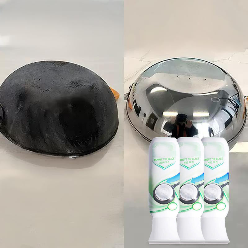 ⏰🫧Burnt Residue Remover Mud Film🧼Dissolves Stubborn Carbonized Grease in 5 Mins, Non-Toxic & No Scrubbing Needed🍳