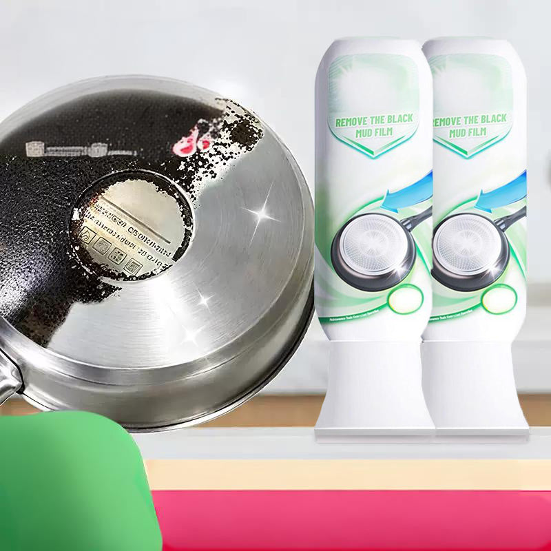 ⏰🫧Burnt Residue Remover Mud Film🧼Dissolves Stubborn Carbonized Grease in 5 Mins, Non-Toxic & No Scrubbing Needed🍳