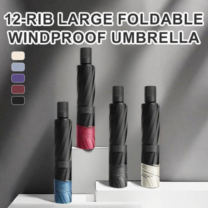 🎁 Hot Sale Promotion 30% OFF🔥12-Rib Large Foldable Windproof Umbrella