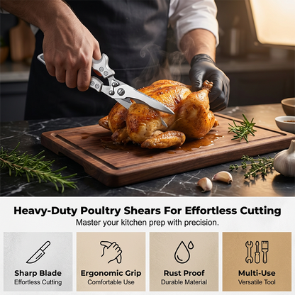 ✂️🍗 Heavy-Duty Multi-functional Kitchen Shears – Cuts Like a Beast! 🔪💪