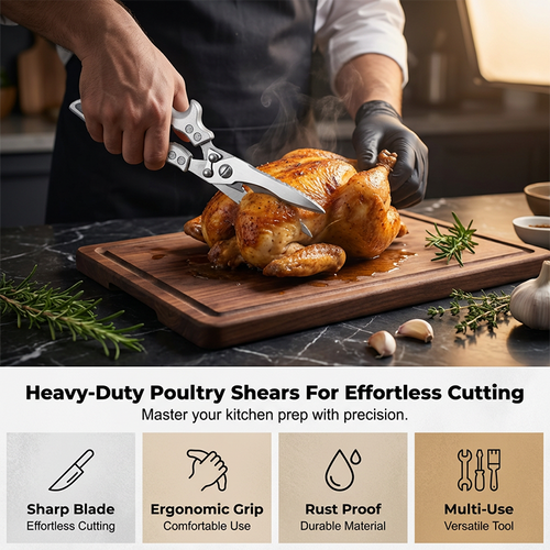 ✂️🍗 Heavy-Duty Multi-functional Kitchen Shears – Cuts Like a Beast! 🔪💪