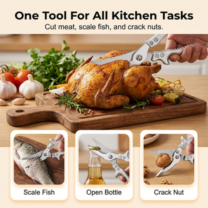 ✂️🍗 Heavy-Duty Multi-functional Kitchen Shears – Cuts Like a Beast! 🔪💪