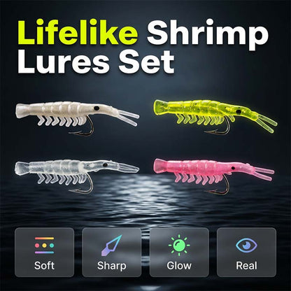 🥳2026 HOT SALE🥳💞50K+ SOLD!🐟💪 50% OFF! 50PCS Soft Shrimp Lures – Realistic texture, sharp hidden hooks. Works in rivers, lakes & sea. No more missed strikes! 🏆🎣