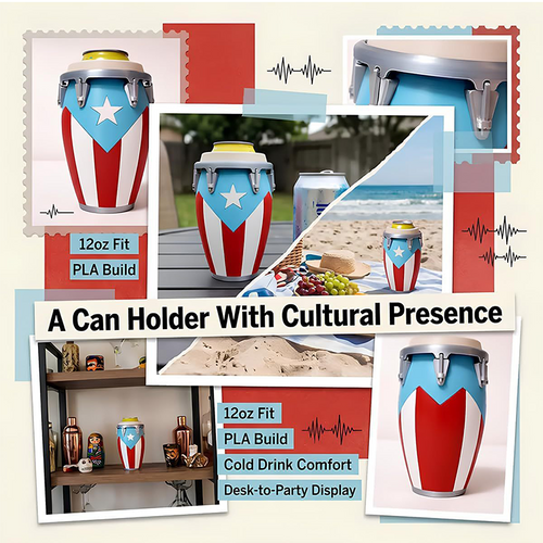 📢📢49% OFF !! ⏰Cultural Heritage Conga Can Insulator & Holder