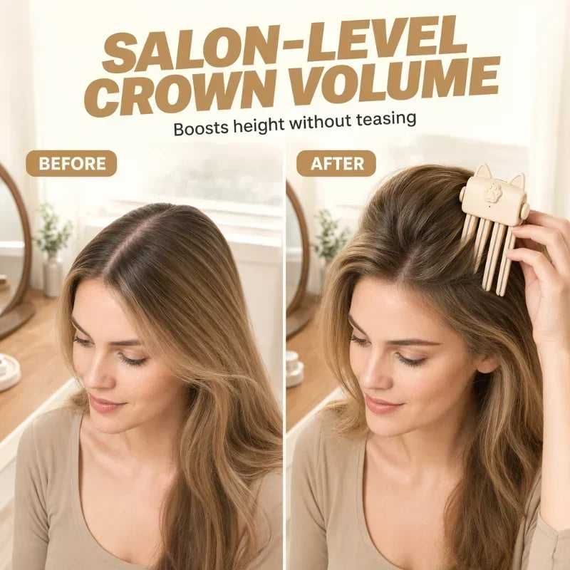 🎉48K+ Sold 💇 Wireless Heated Volumizing Root Lift Clip, Portable Travel Hair Styling Tool for Flat Fine Hair
