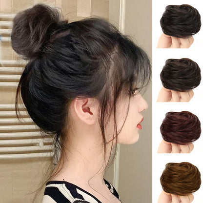 🏆🔥✨ Synthetic Messy Bun Hair Piece for Women, Curly Updo Scrunchie Extension for Instant Volume and a High Crown 💖