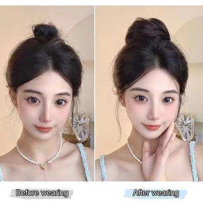 🏆🔥✨ Synthetic Messy Bun Hair Piece for Women, Curly Updo Scrunchie Extension for Instant Volume and a High Crown 💖