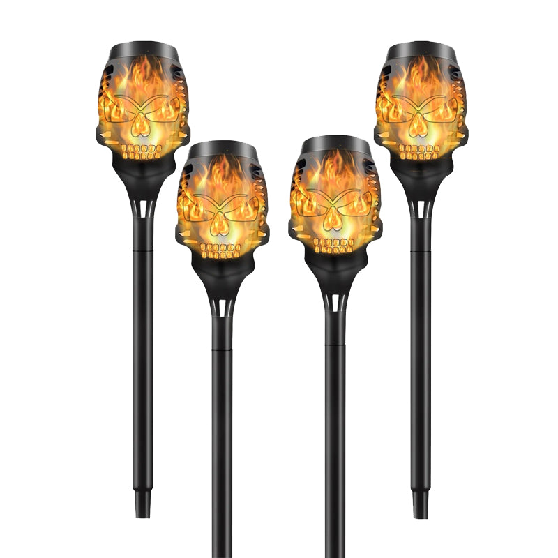 Solar Halloween Skull Garden Stake Lights