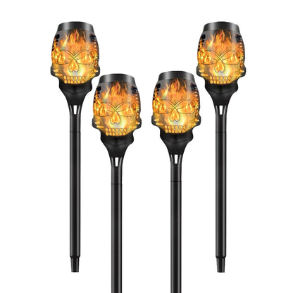 Solar Halloween Skull Garden Stake Lights