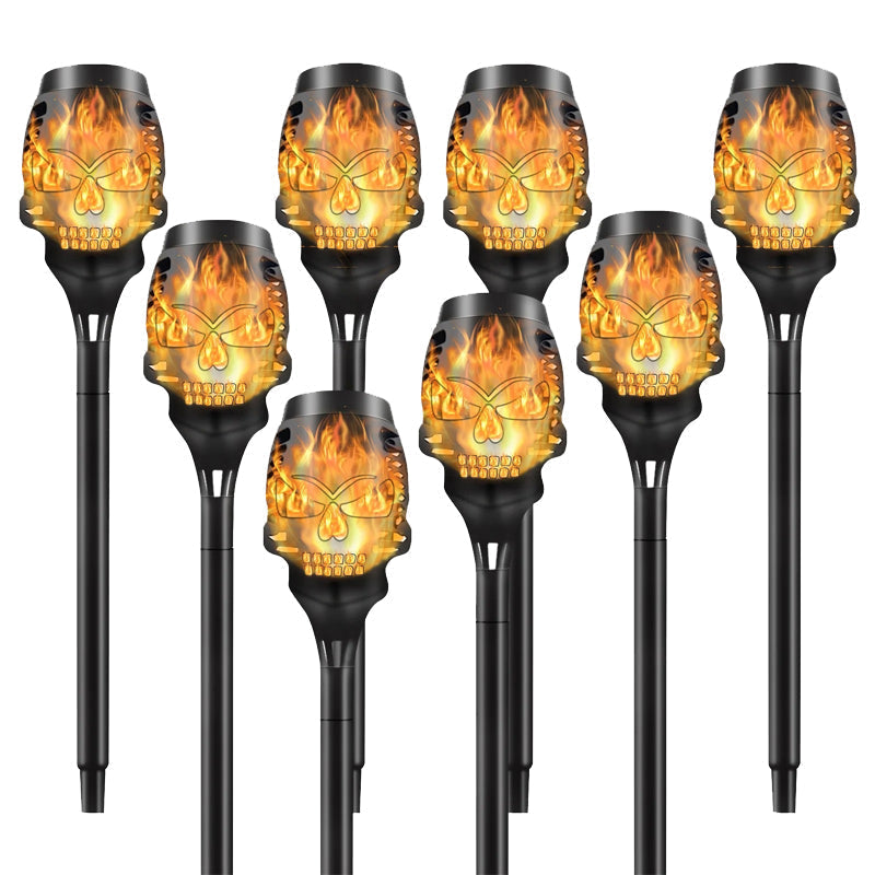 Solar Halloween Skull Garden Stake Lights