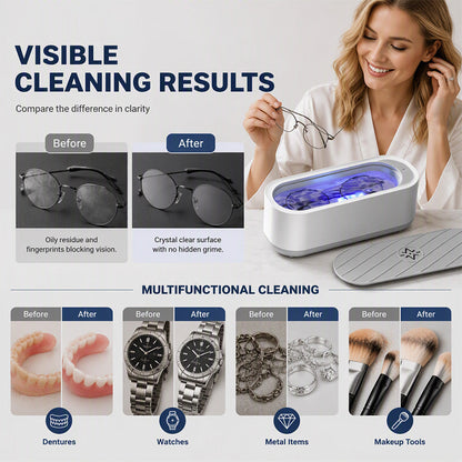 💦 50% off for the first 50 orders! 🦷 Multifunctional rechargeable ultrasonic cleaner