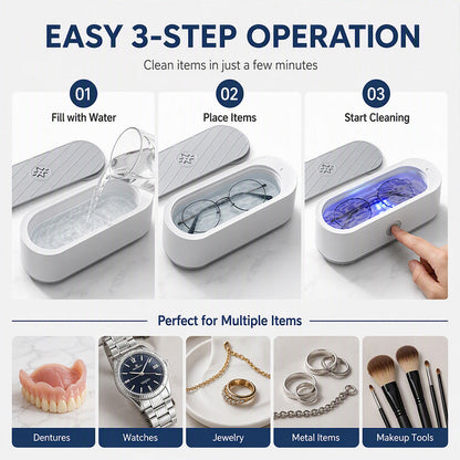 💦 50% off for the first 50 orders! 🦷 Multifunctional rechargeable ultrasonic cleaner