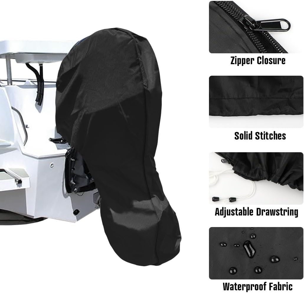 🚤 420D Oxford Outboard Motor Cover – Full Protection from Rain, Snow and UV Damage with a Tool-Free Fit 🛡️